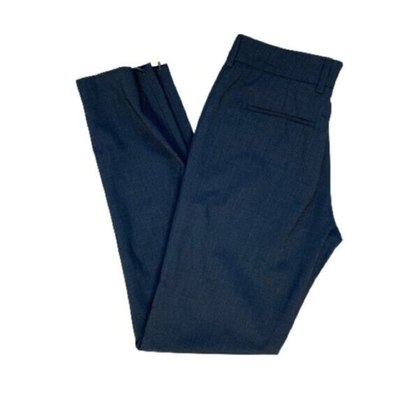 Aritzia Babaton Gabriel Pants Pleated Straight Slim Leg Trousers Navy Size 0 - Picture 4 of 14